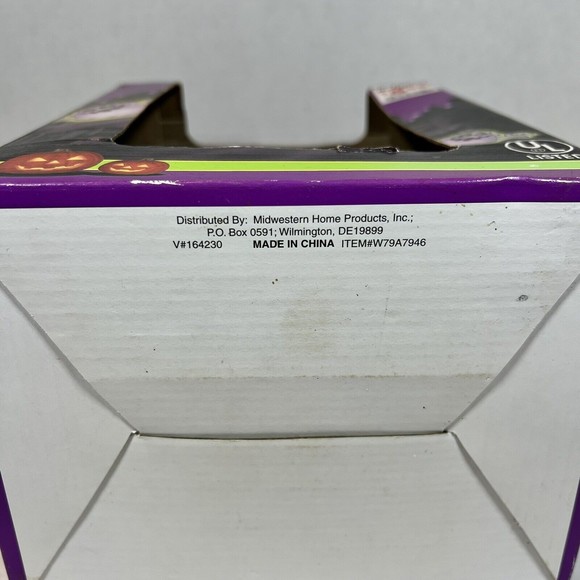 VTG Lighted Pumpkin Scarecrow Plastic Halloween Corded On/Off Switch With Box - Picture 8 of 9